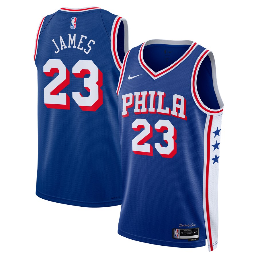 LeBron James 76ers Nike Swingman jersey