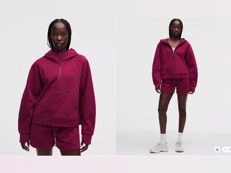 Lululemon Scuba Evolve Oversized Half-Zip Hoodie in Raspberry Rave, US site sale item