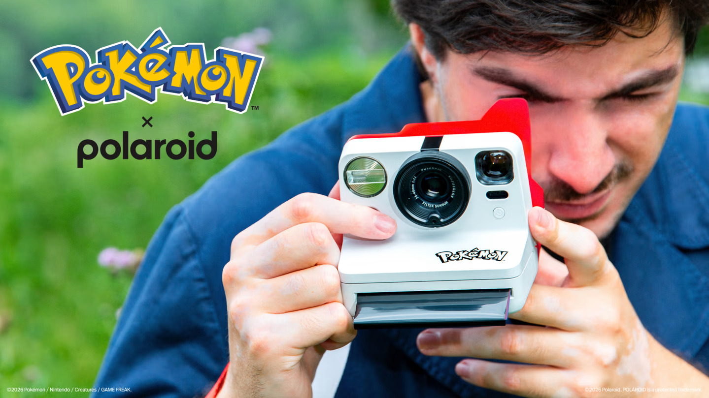Polaroid Now Gen 3 Poké Ball Edition in use
